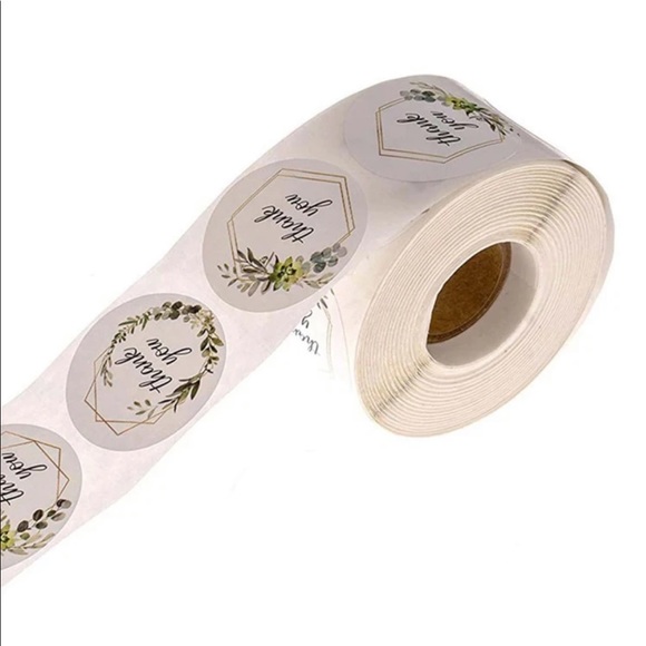 Roll of 500 Variety Thank You Stickers - Picture 4 of 4
